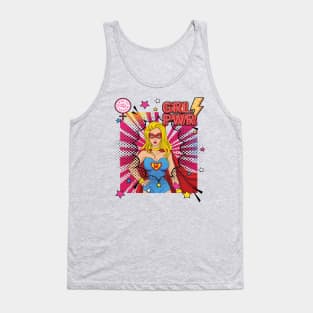 GRL Power Pop Art Super Hero Tank Top